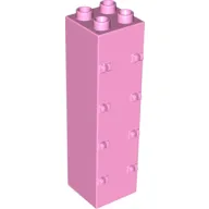 Duplo Building Wall 2 x 2 x 6 with Drawer Slots on One Side and Eight Hinges on the Other