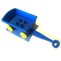 Duplo Hand Wagon with Yellow Wheels (Complete Assembly)