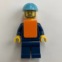 Train Worker, Maersk - Dark Bluish Grey Beard