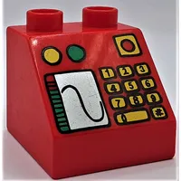 Duplo Brick 2 x 2 Slope 45° with Keypad and Display Print