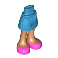 Minidoll Hips and Short Skirt Dark Pink Shoes, Nougat Legs print [Thin Hinge]