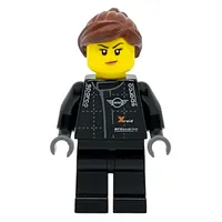 Race Driver, Black Torso, Black Legs, Reddish Brown Hair