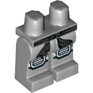 Hips and Light Bluish Gray Legs with Silver Sash and White Knee Pads Print