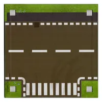 Baseplate with 4 Square Corner Holes and Curved Road / T Intersection Print