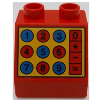 Duplo Brick 2 x 2 Slope 45° with Calculator Print