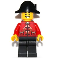 Red Torso, Black Legs, Black Bicorne, Hearing Aid