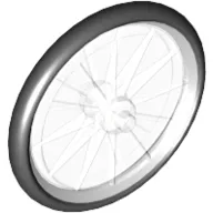 Bicycle Wheel with Black Tire