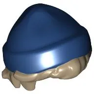 Hair and Hat, Short Hair and Beanie Dark Blue pattern