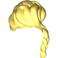 Hair Long, Swept Back Bangs, Long Braid over Left Shoulder