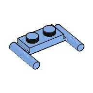 Plate Special 1 x 2 with Handles [Flat Ends / Low Attachment]
