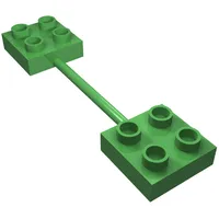 Duplo Bar with 2 x 2 Plates on Both Ends