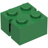 Brick 2 x 2 without Bottom Tubes, Slotted (with 2 slots, opposite)