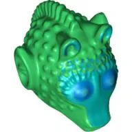 Minifig Head Special, Rodian with Light Turquoise Face and Blue Eyes Print (Onaconda Farr)