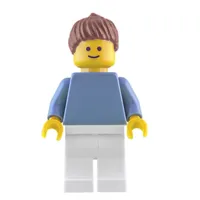 Sand Blue Torso, White Legs, Reddish Brown Hair