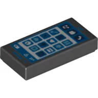 Tile 1 x 2 with Smart Phone, Icons print
