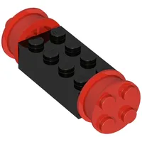 Brick Special 2 x 4 with Wheels, Freestyle Red