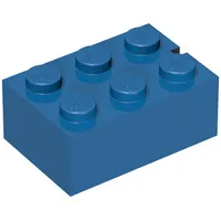 Brick 2 x 3 without Bottom Tubes, Slotted (with 1 slot)