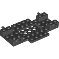 Vehicle Base 6 x 10 x 1 with Wheels Holder and 4 x 2 Recessed Center, Corner Cutouts with Smooth Underside