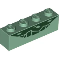 Brick 1 x 4 with Raptor Scale print