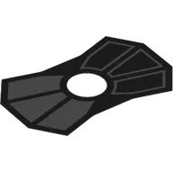 Neckwear Cape, Pauldron with Dark Bluish Gray Shapes print