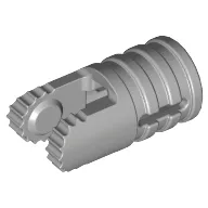 Hinge Cylinder 1 x 2 Locking with 2 Click Fingers and Axle Hole, 9 Teeth