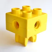 Duplo Toolo Brick 2 x 2 with Holes and Clip on Bottom