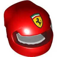 Helmet, Formula 1 with Trans-Black Visor pattern and Ferrari Logo print