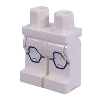 Hips and White Legs with Dark Blue Droid Panels print