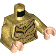 Torso Armour, Layered with Gold Trim Print (Wonder Woman), Pearl Gold Arms, Light Nougat Hands