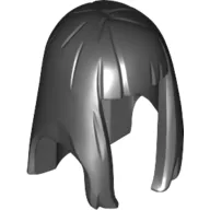 Hair Long Straight with Bangs - Rubber