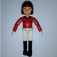 Belville Figure Articulated Elbows, Child, Female, Brown Hair, White Shorts, Red Shirt (Horse Rider)