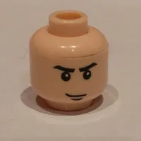 Minifig Head Colonel Hardy / Vern / Cavalry Soldier / Rebel Trooper, Eyebrows, White Pupils and Chin Dimple Print