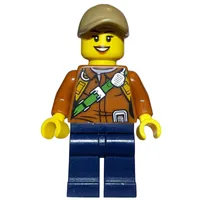 Explorer, Woman, Shirt with Straps and Radio, Dark Tan Cap