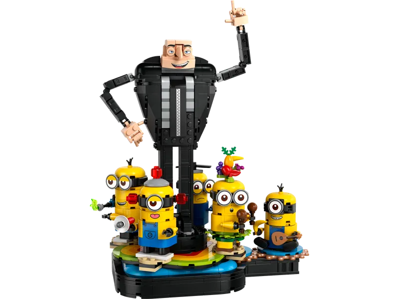 Brick-Built Gru and Minions